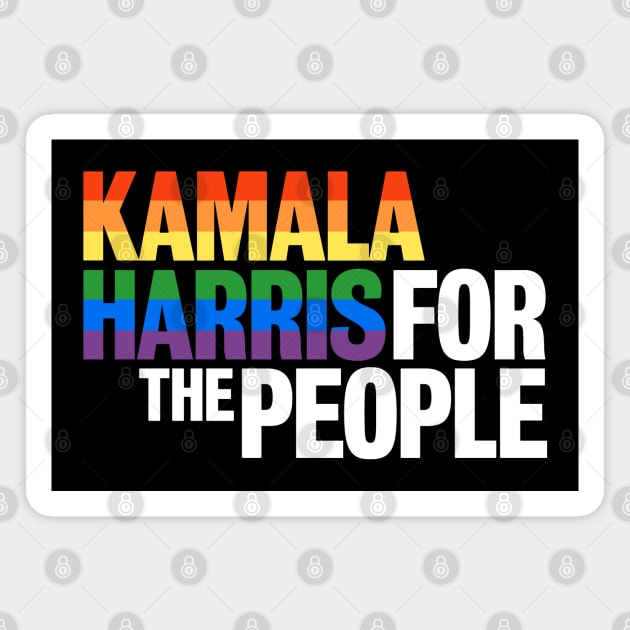 Kamala Harris LGBT Gay Pride Shirt| Biden Harris 2024 Magnet by BlueWaveTshirts